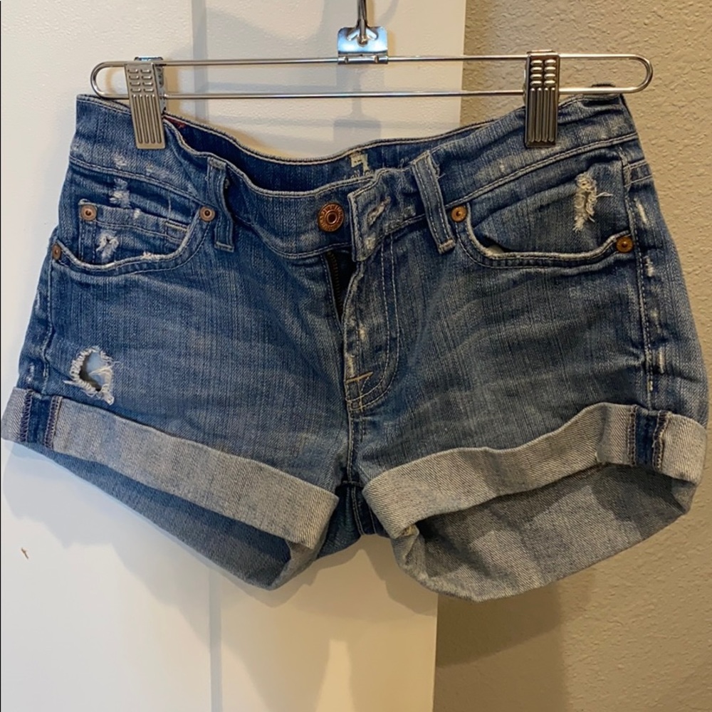7 for all mankind denim shorts